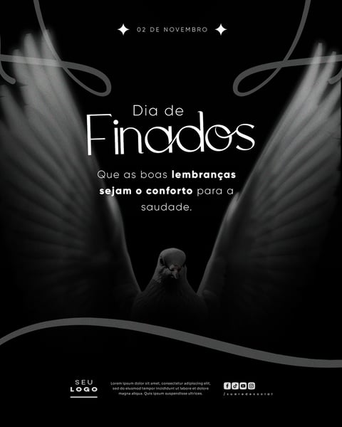 DIA DE FINADOS 02 DE NOVEMBRO SOCIAL MEDIA PSD EDITÁVEL 4
