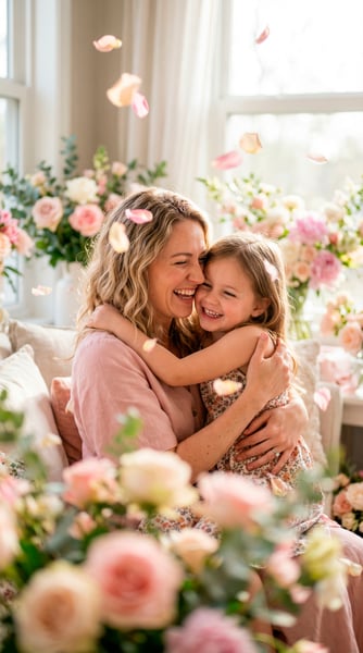 IMAGEM DE MÃE E FILHAS FELIZES