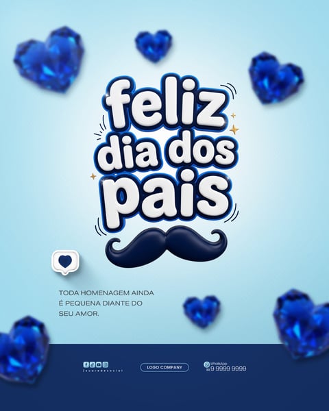 DIA DOS PAIS HOMENAGEM ESPECIAL SOCIAL MEDIA PSD EDITÁVEL 1