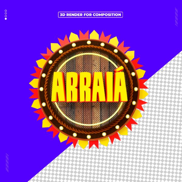 SELO 3D ARRAIÁ FESTA JUNINA