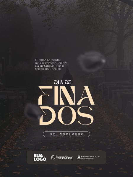DIA DE FINADOS 02 DE NOVEMBRO SOCIAL MEDIA FEED PSD EDITÁVEL