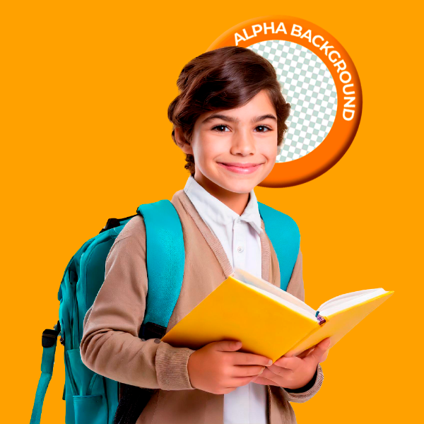 CRIANÇA ESTUDANTE COM MOCHILA NAS COSTAS PNG TRANSPARENTE SEM FUNDO