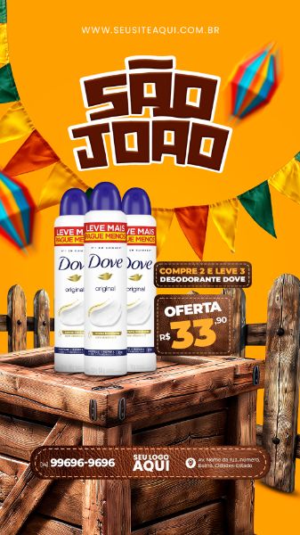 STORY - FESTA JUNINA, SÃO JOÃO - PSD EDITÁVEL