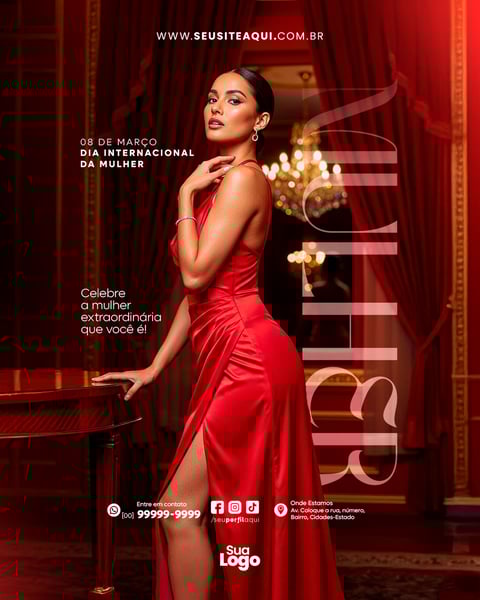 FEED DIA DA MULHER SOCIAL MEDIA PSD EDITÁVEL 9