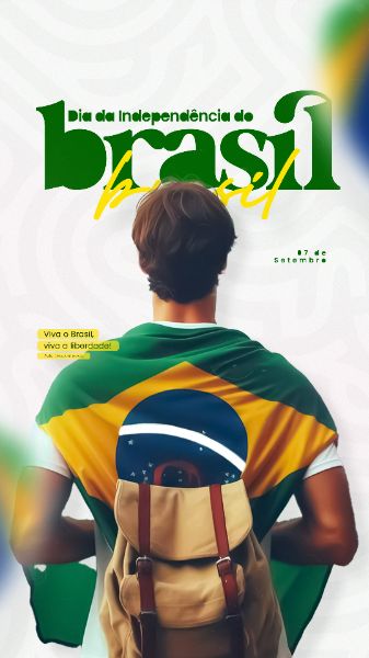 DIA DA INDEPENDÊNCIA DO BRASIL 07 DE SETEMBRO SOCIAL MEDIA FEED PSD EDITÁVEL