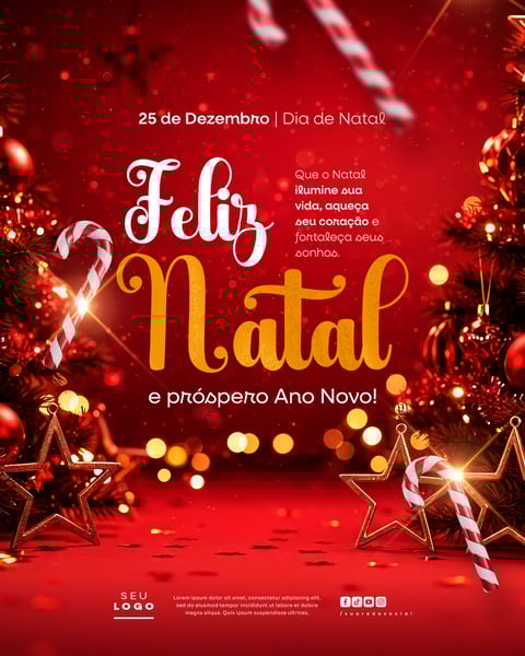 FELIZ NATAL E PRÓSPERO ANO NOVO SOCIAL MEDIA PSD EDITÁVEL 4