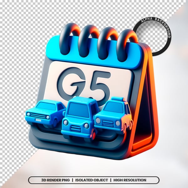 3D RENDER CALENDÁRIO ELEMENTO ÍCONE PSD PNG