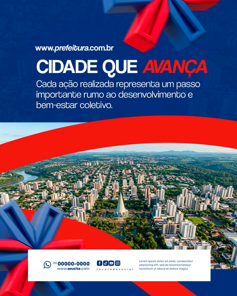 PLANEJAMENTO URBANO PREFEITURA SOCIAL MEDIA PSD EDITÁVEL