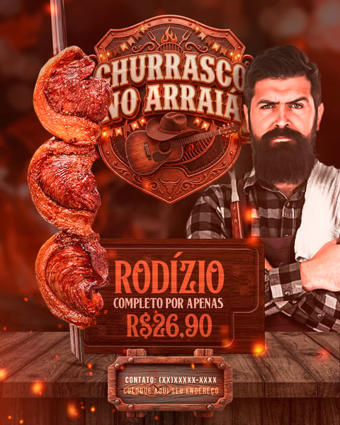 SOCIAL MEDIA CHURRASCO DO ARRAIÁ