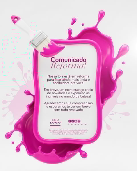 COMUNICADO AVISO SOCIAL MEDIA PSD EDITÁVEL 12