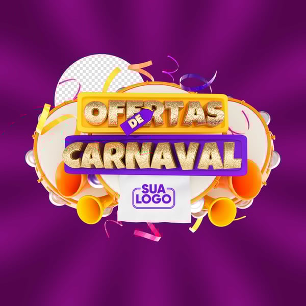 SELO 3D OFERTAS DE CARNAVAL PNG