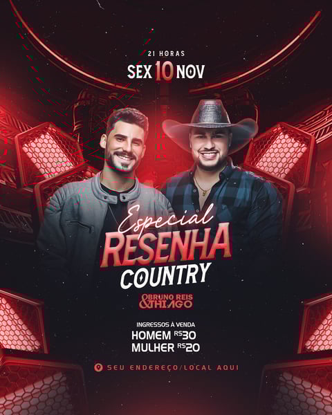 FLYER SERTANEJO PSD EDITÁVEL