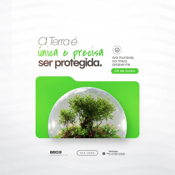 05 DE JUNHO - DIA MUNDIAL DO MEIO AMBIENTE SOCIAL MEDIA PSD EDITÁVEL