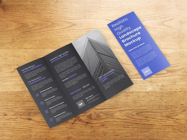 PANFLETO PSD EDITÁVEL MOCKUP