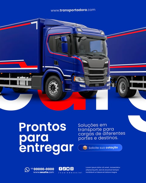 TRANSPORTADORA SOCIAL MEDIA PSD EDITÁVEL 2