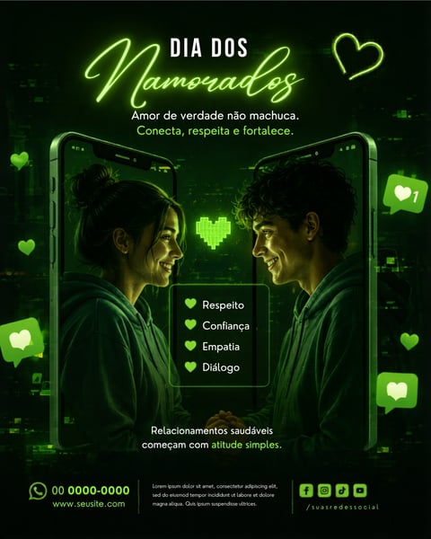 DIA DOS NAMORADOS EDITÁVEL CANVA