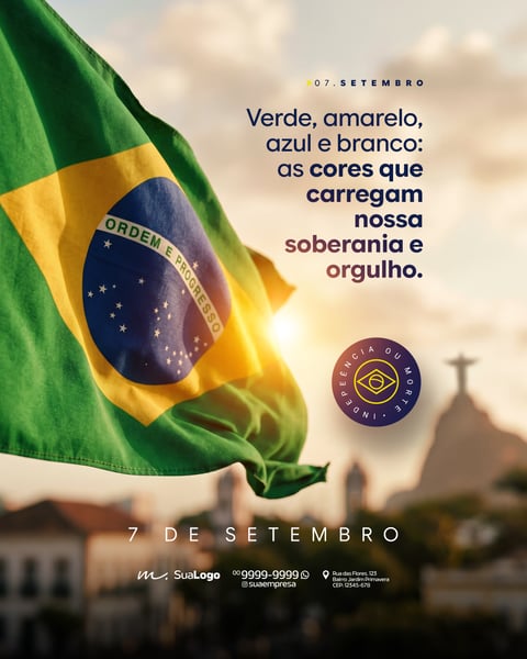 INDEPENDÊNCIA DO BRASIL 7 DE SETEMBRO COMEMORAÇÃO SOCIAL MEDIA PSD EDITÁVEL 5