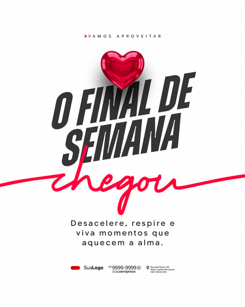 FRASES FINAL DE SEMANA SEXTOU SOCIAL MEDIA PSD EDITÁVEL 1