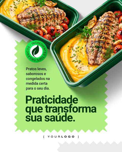 Marmita Fitness Praticidade Que Transforma Social Media PSD Editável