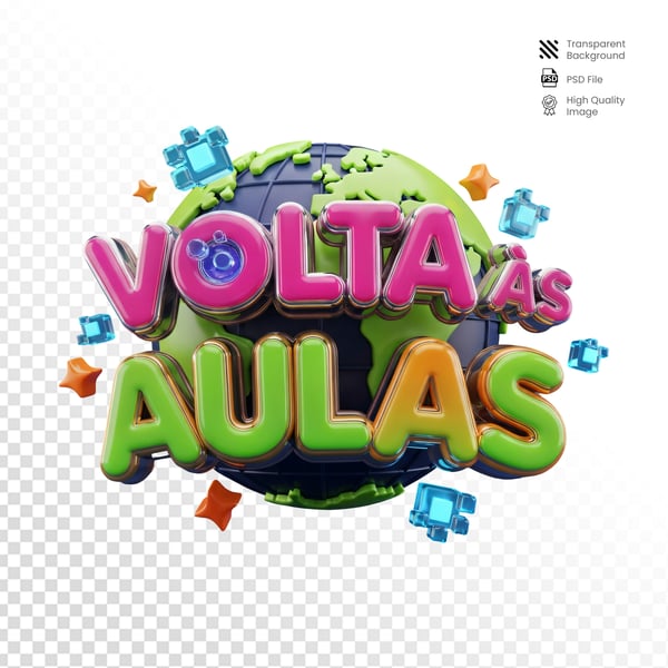Selo 3D Volta às Aulas