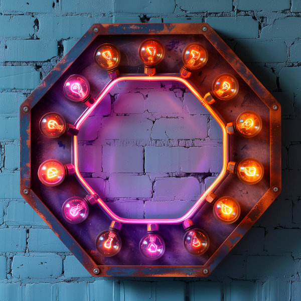 ELEMENTO DE MADEIRA COM LUZES EM 3D | IMAGEM