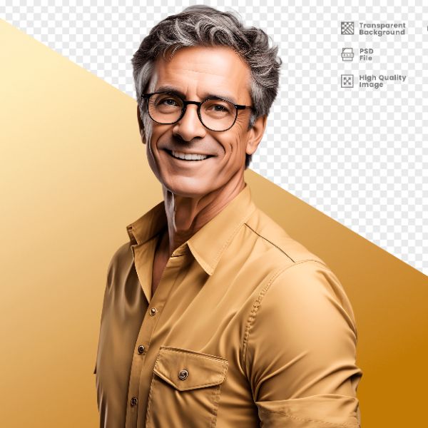 HOMEM COM CAMISA AMARELA