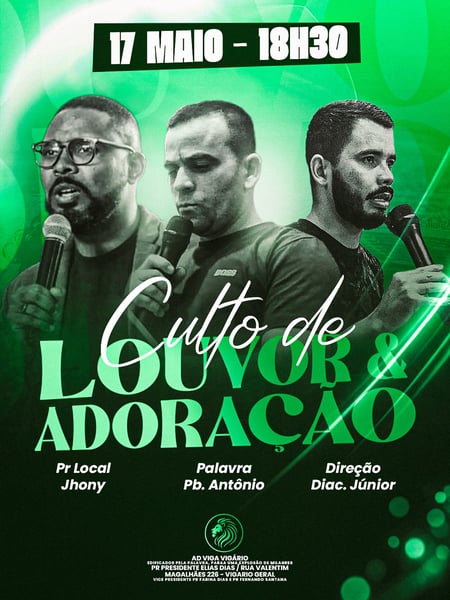 50 CULTO DE LOUVOR E ADORAÇÃO AD VIGA