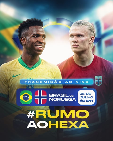 FLYER BRASIL RUMO AO HEXA FEED 2 PSD EDITÁVEL