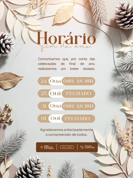 FLYER AVISO IMPORTANTE RECESSO NATAL PSD EDITÁVEL 2