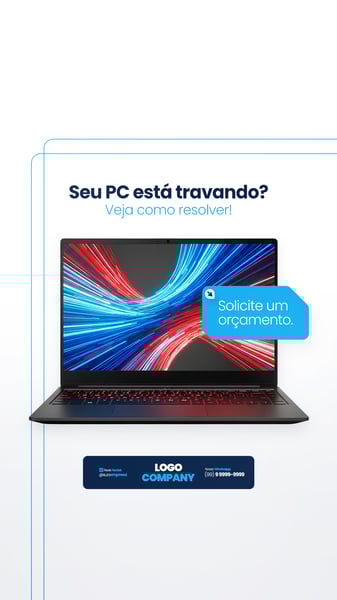 LOJA DE INFORMÁTICA ELETRÔNICOS TECNOLOGIA SOCIAL MEDIA PSD EDITÁVEL