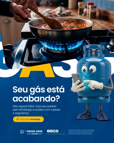 DISTRIBUIDORA DE GÁS SOCIAL MEDIA PSD EDITÁVEL 6