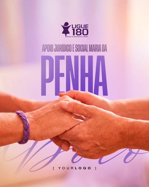 APOIO JURÍDICO E SOCIAL MARIA DA PENHA SOCIAL MEDIA PSD EDITÁVEL