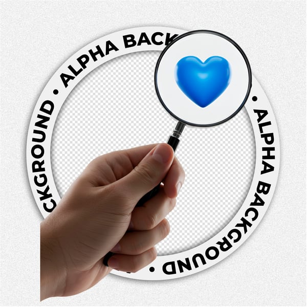 LUPA COM UM CORAÇÃO AZUL 1