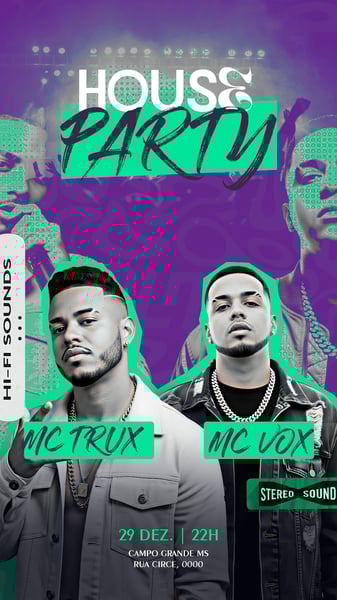 FLYER EVENTO SHOW HOUSE PARTY PSD STORY 13