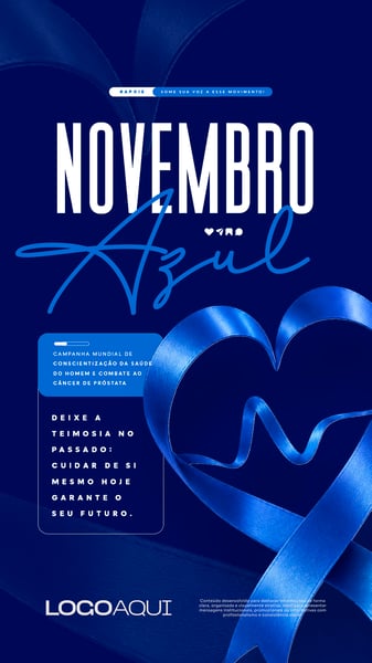 NOVEMBRO AZUL SAÚDE DO HOMEM SOCIAL MEDIA FLYER PSD EDITÁVEL STORY