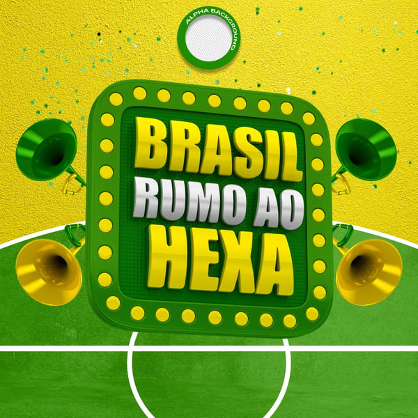 SELO 3D COPA BRASIL RUMO AO HEXA PNG