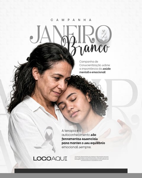 JANEIRO BRANCO SAÚDE MENTAL FITA SOCIAL MEDIA FLYER PSD EDITÁVEL