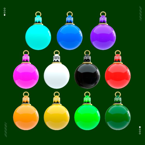PACK 3D ICON BOLA DE NATAL