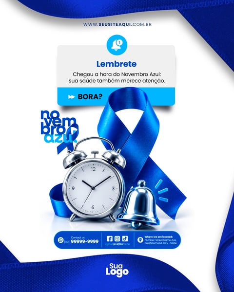 FEED NOVEMBRO AZUL SOCIAL MEDIA PSD EDITÁVEL 22