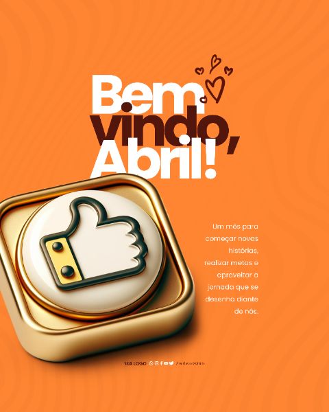 SOCIAL MEDIA - BEM-VINDO ABRIL - APROVEITE A JORNADA QUE SE DESENHA