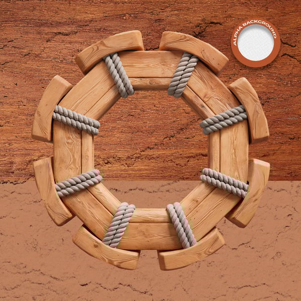 ELEMENTO DE MADEIRA PARA COMPOSIÇÃO DE ARTES 2025 MODELO 17