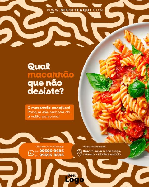 FEED VERTICAL - CASA DE MASSAS | RESTAURANTE | PSD EDITÁVEL