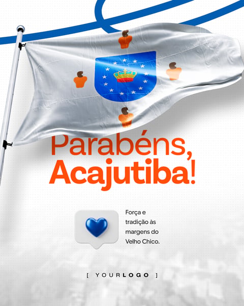 PARABÉNS ACAJUTIBA CIDADE SOCIAL MEDIA PSD EDITÁVEL