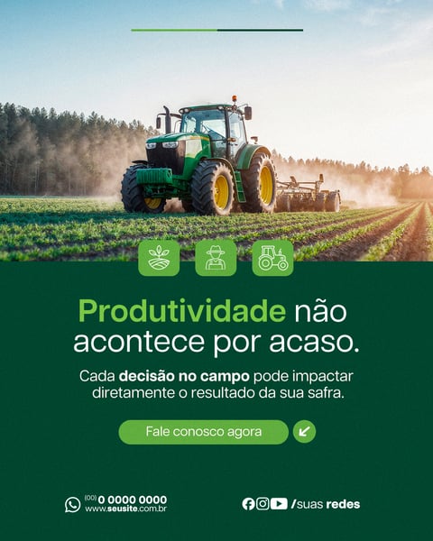SOCIAL MEDIA AGRONEGÓCIO PRODUTIVIDADE PSD EDITÁVEL