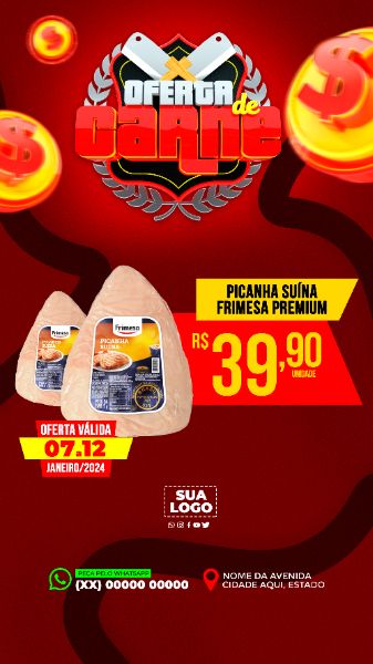 OFERTA DE CARNE SOCIAL MEDIA EDITÁVEL