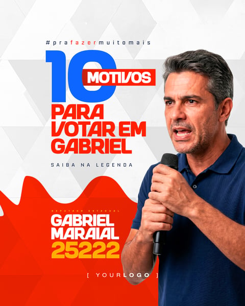 POST DE CAMPANHA ELEITORAL 10 MOTIVOS PARA VOTAR PSD EDITÁVEL