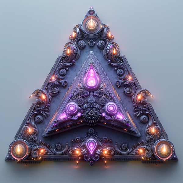 ELEMENTO 3D FUTURISTA | COM LUZES NEON | IMAGEM