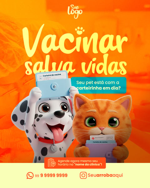 VACINAR SALVA VIDAS SOCIAL MEDIA CLÍNICA VETERINÁRIA