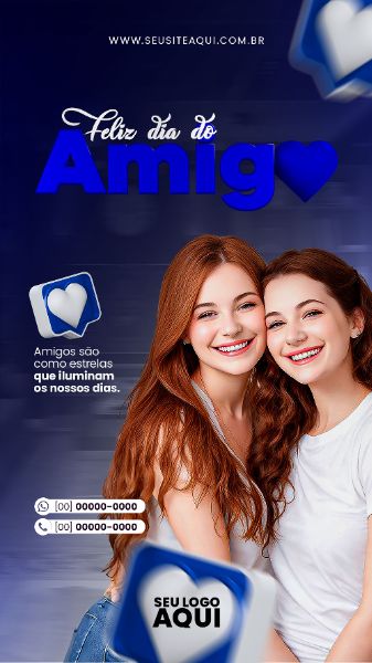 STORY - FELIZ DIA DO AMIGO | SOCIAL MEDIA | PSD EDITÁVEL