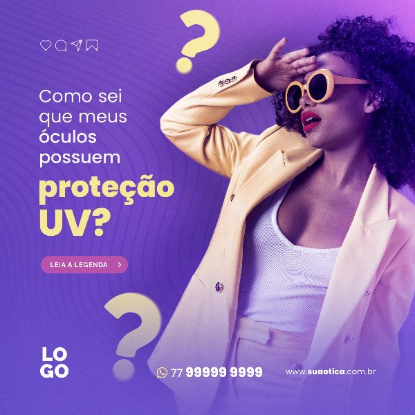 MEUS OCULOS POSSUEM PROTECAO UV | SOCIAL MEDIA - ÓTICA